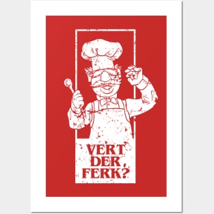 vert der ferk retrocolor - white Posters and Art